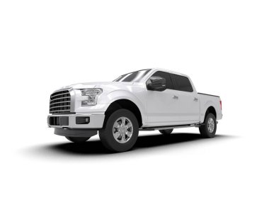 Kamyonet beyaz arka planda izole edildi. 3d görüntüleme - illüstrasyon