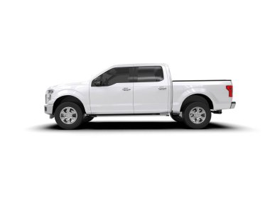 Kamyonet beyaz arka planda izole edildi. 3d görüntüleme - illüstrasyon