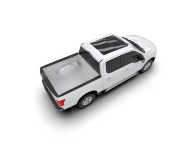 Kamyonet beyaz arka planda izole edildi. 3d görüntüleme - illüstrasyon