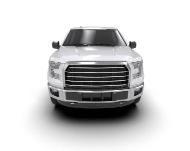 Kamyonet beyaz arka planda izole edildi. 3d görüntüleme - illüstrasyon