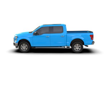 Kamyonet beyaz arka planda izole edildi. 3d görüntüleme - illüstrasyon