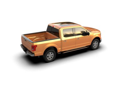 Kamyonet beyaz arka planda izole edildi. 3d görüntüleme - illüstrasyon