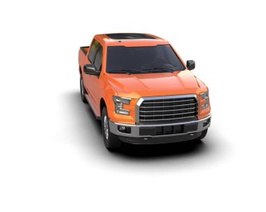 Kamyonet beyaz arka planda izole edildi. 3d görüntüleme - illüstrasyon