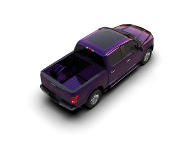 Kamyonet beyaz arka planda izole edildi. 3d görüntüleme - illüstrasyon