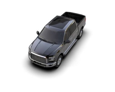 Kamyonet beyaz arka planda izole edildi. 3d görüntüleme - illüstrasyon