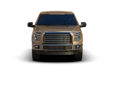 Kamyonet beyaz arka planda izole edildi. 3d görüntüleme - illüstrasyon