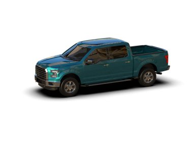 Kamyonet beyaz arka planda izole edildi. 3d görüntüleme - illüstrasyon