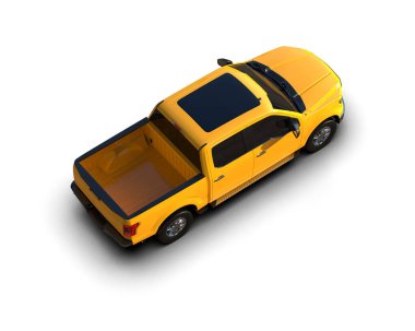 Kamyonet beyaz arka planda izole edildi. 3d görüntüleme - illüstrasyon