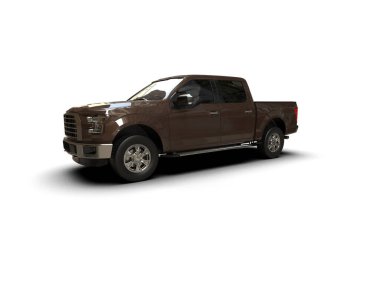 Kamyonet beyaz arka planda izole edildi. 3d görüntüleme - illüstrasyon