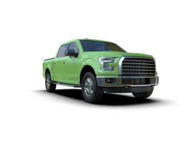 Kamyonet beyaz arka planda izole edildi. 3d görüntüleme - illüstrasyon