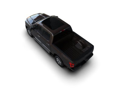 Kamyonet beyaz arka planda izole edildi. 3d görüntüleme - illüstrasyon