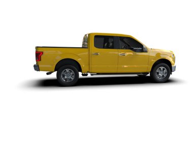 Kamyonet beyaz arka planda izole edildi. 3d görüntüleme - illüstrasyon