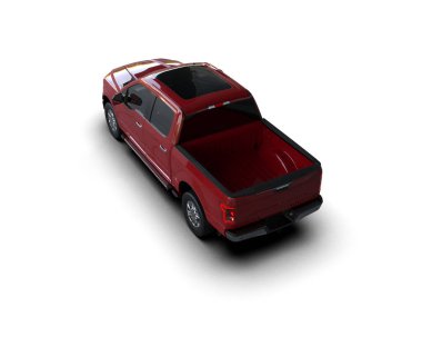 Kamyonet beyaz arka planda izole edildi. 3d görüntüleme - illüstrasyon