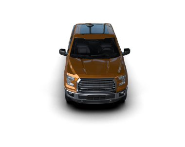 Kamyonet beyaz arka planda izole edildi. 3d görüntüleme - illüstrasyon