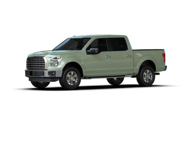 Kamyonet beyaz arka planda izole edildi. 3d görüntüleme - illüstrasyon