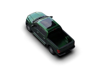 Kamyonet beyaz arka planda izole edildi. 3d görüntüleme - illüstrasyon