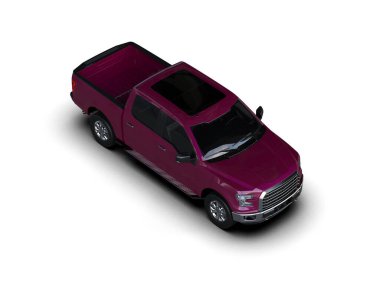 Kamyonet beyaz arka planda izole edildi. 3d görüntüleme - illüstrasyon