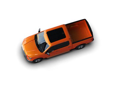 Kamyonet beyaz arka planda izole edildi. 3d görüntüleme - illüstrasyon