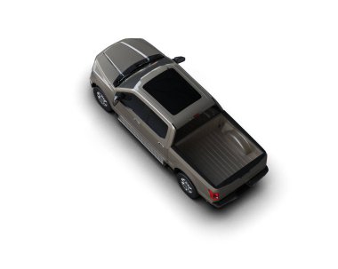 Kamyonet beyaz arka planda izole edildi. 3d görüntüleme - illüstrasyon