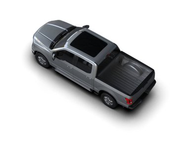 Kamyonet beyaz arka planda izole edildi. 3d görüntüleme - illüstrasyon