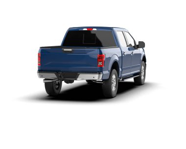 Kamyonet beyaz arka planda izole edildi. 3d görüntüleme - illüstrasyon