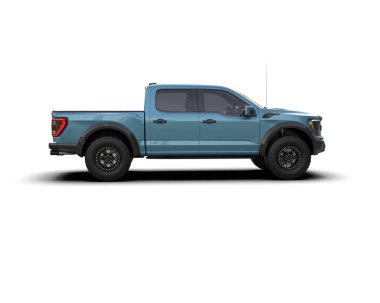 mavi modern kamyonet - yan görünüm