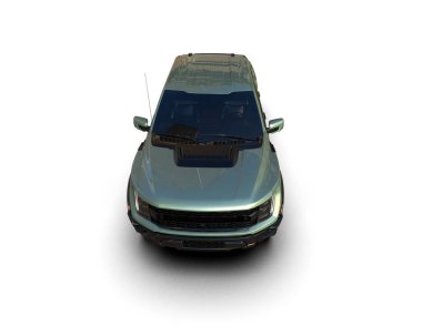Pickup truck isolated on white background. 3d rendering - illustration