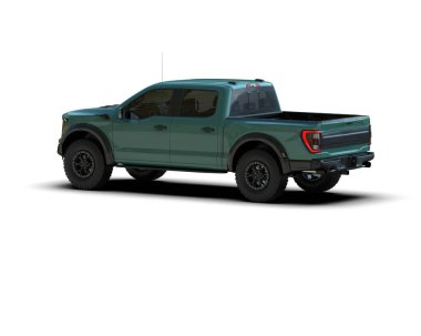 Pickup truck isolated on white background. 3d rendering - illustration