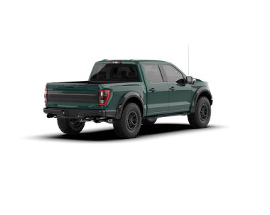 Pickup truck isolated on white background. 3d rendering - illustration