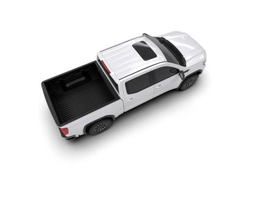 beyaz arkaplandaki modern araba 3 boyutlu görüntüleme