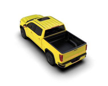 Sarı modern pikap araba