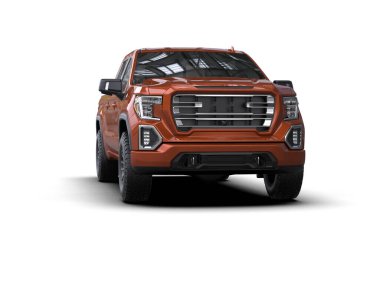 beyaz arka planda modern pikap 3 boyutlu