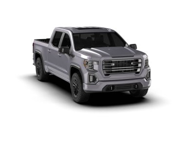 Sırtı boş siyah bir kamyonet.