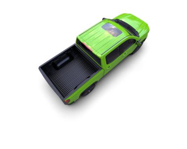 Pickup truck isolated on white background. 3d rendering - illustration