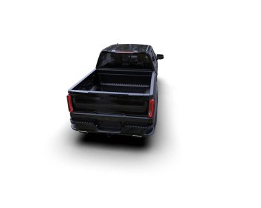 Pickup truck isolated on white background. 3d rendering - illustration