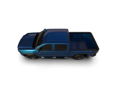 Pickup truck isolated on white background. 3d rendering - illustration