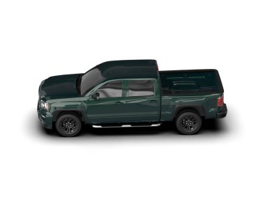 modern yeşil SUV araba - arka görünüm - 3 boyutlu illüstrasyon -