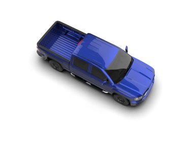 beyaz arka planda mavi modern araba