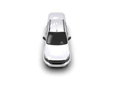 beyaz modern elektrikli spor araba - üst görünüm