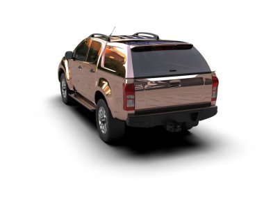 araba beyaz arkaplanda izole edildi