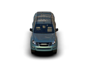 Stüdyo ortamında 3 boyutlu markasız bir pikap.