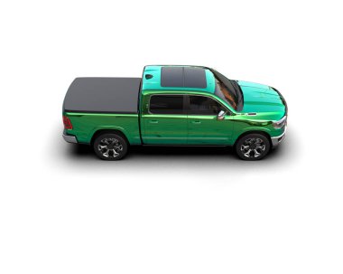 modern küçük yeşil şehir arabası - 3 boyutlu