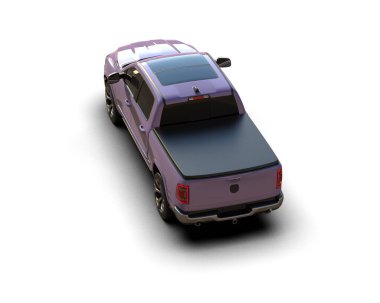 Kamyonet beyaz arka planda izole edildi. 3d görüntüleme - illüstrasyon