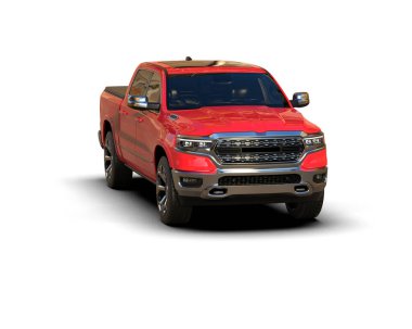 Kamyonet beyaz arka planda izole edildi. 3d görüntüleme - illüstrasyon