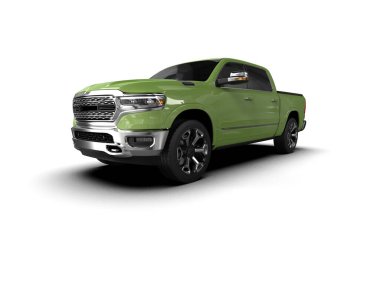 Kamyonet beyaz arka planda izole edildi. 3d görüntüleme - illüstrasyon