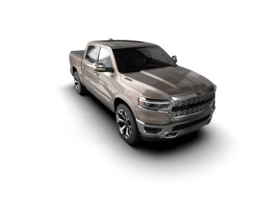 Kamyonet beyaz arka planda izole edildi. 3d görüntüleme - illüstrasyon