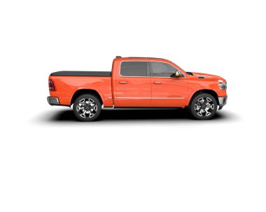 Kamyonet beyaz arka planda izole edildi. 3d görüntüleme - illüstrasyon