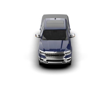 Pickup truck isolated on white background. 3d rendering - illustration