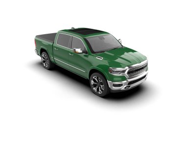 Pickup truck isolated on white background. 3d rendering - illustration