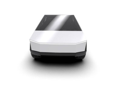 Pickup truck isolated on white background. 3d rendering - illustration